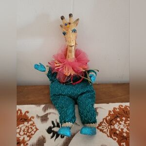 Katherine's Collection Wayne Kleski Giraffe Collectibles Decor Teal Glitter